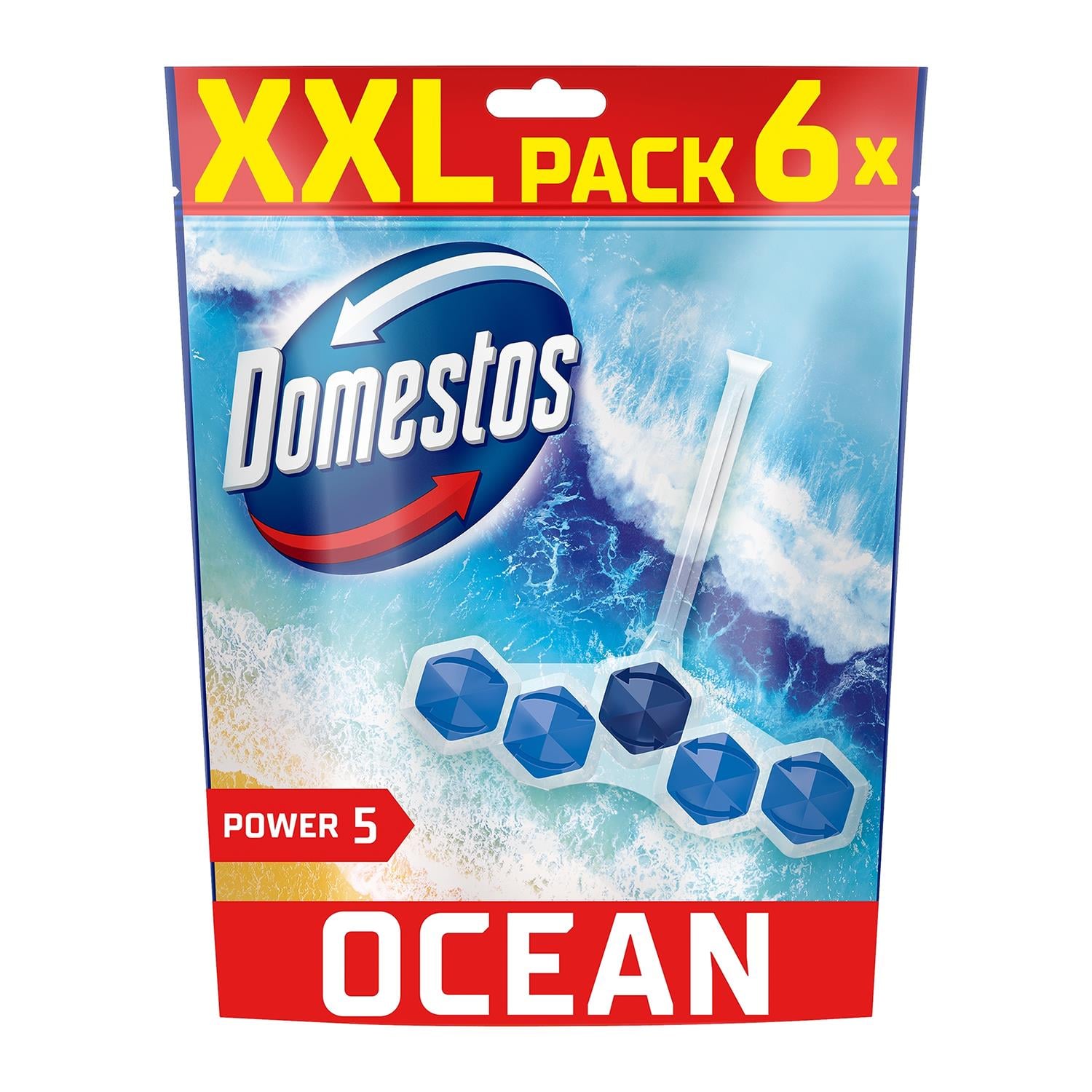 Domestos Power5 Ocean WC illatosító blokk, 6x50 g