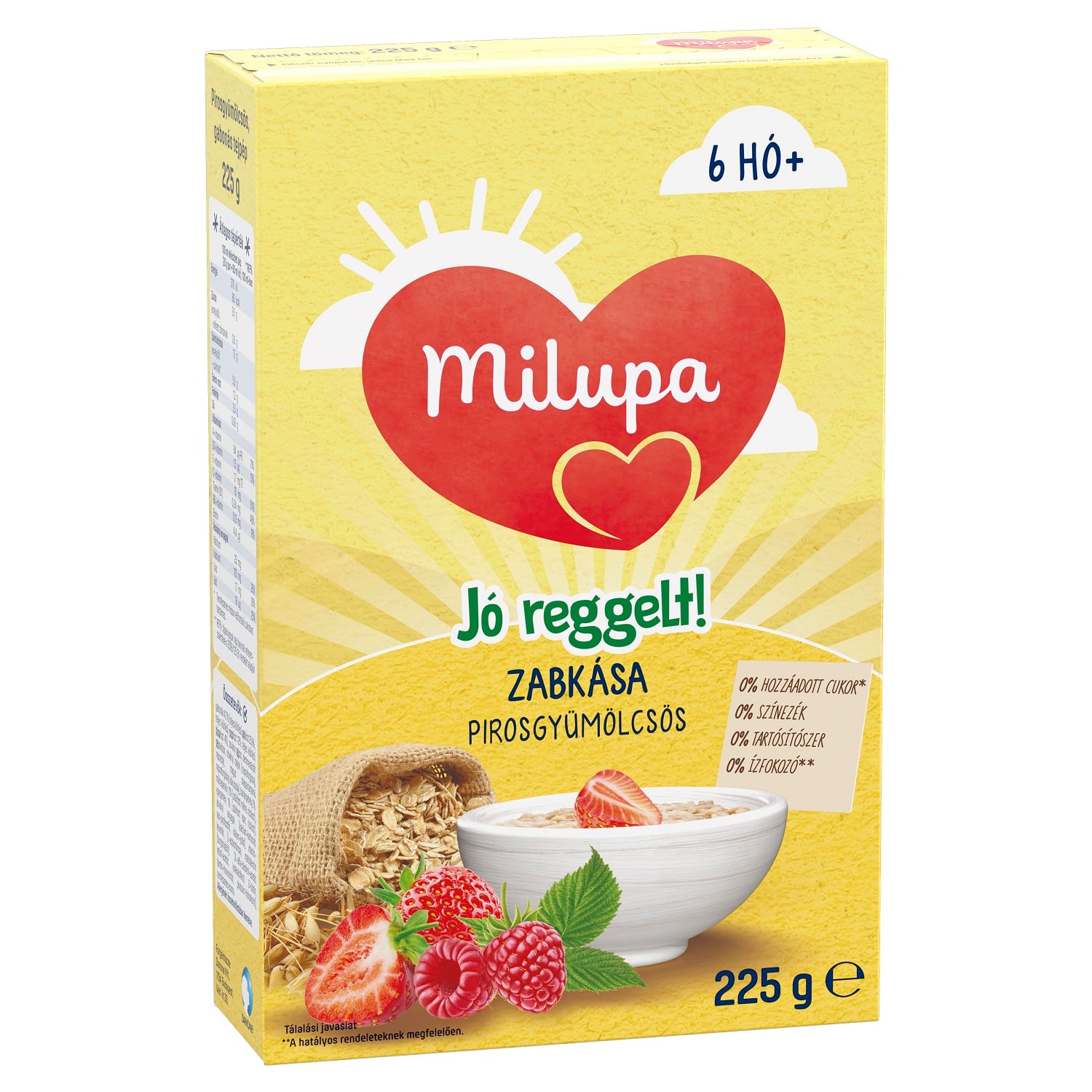 Milupa Jó reggelt! Zabkása pirosgyümölcsös 6 hó+