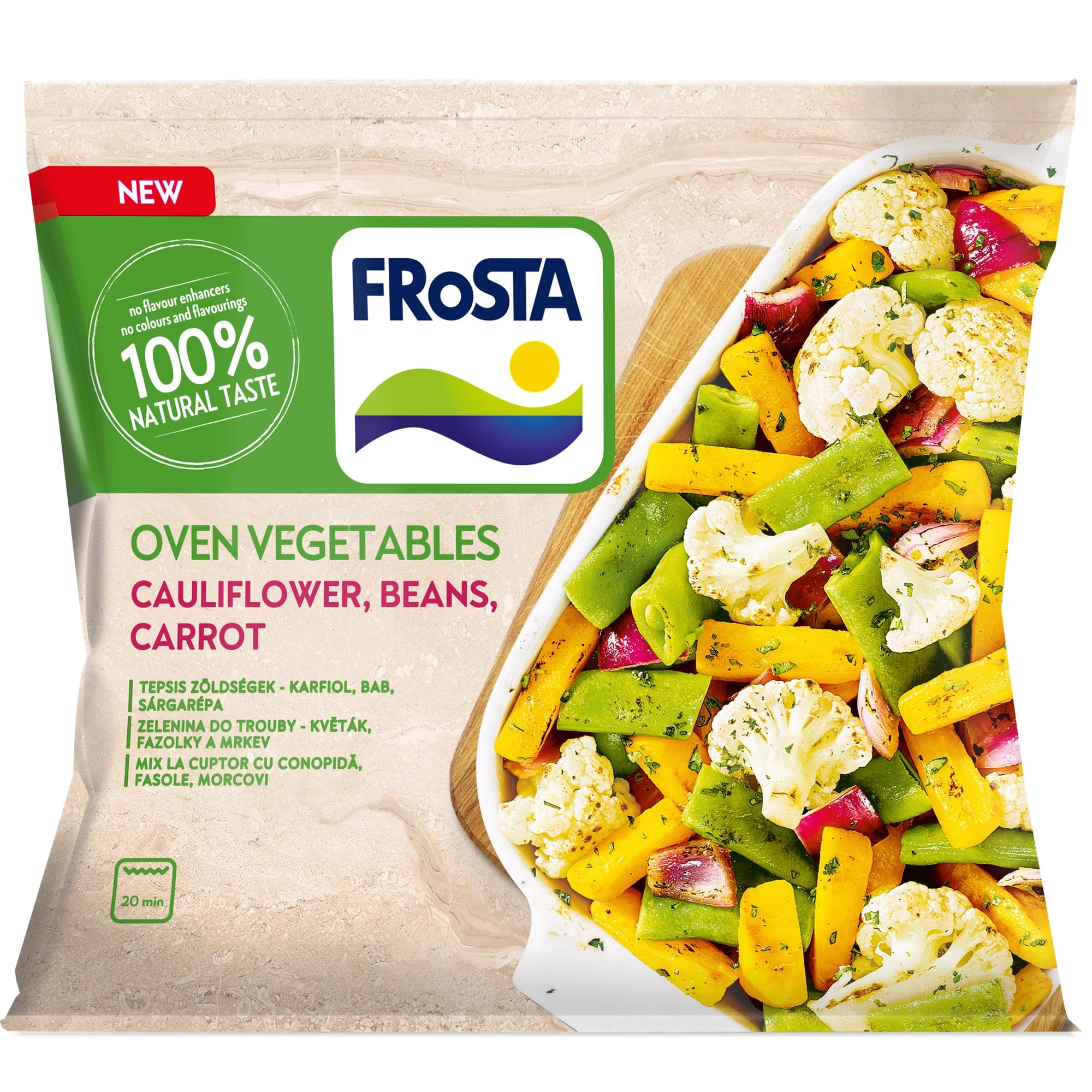 FRoSTA Tepsis zöldségek - karfiol, bab, sárgarépa