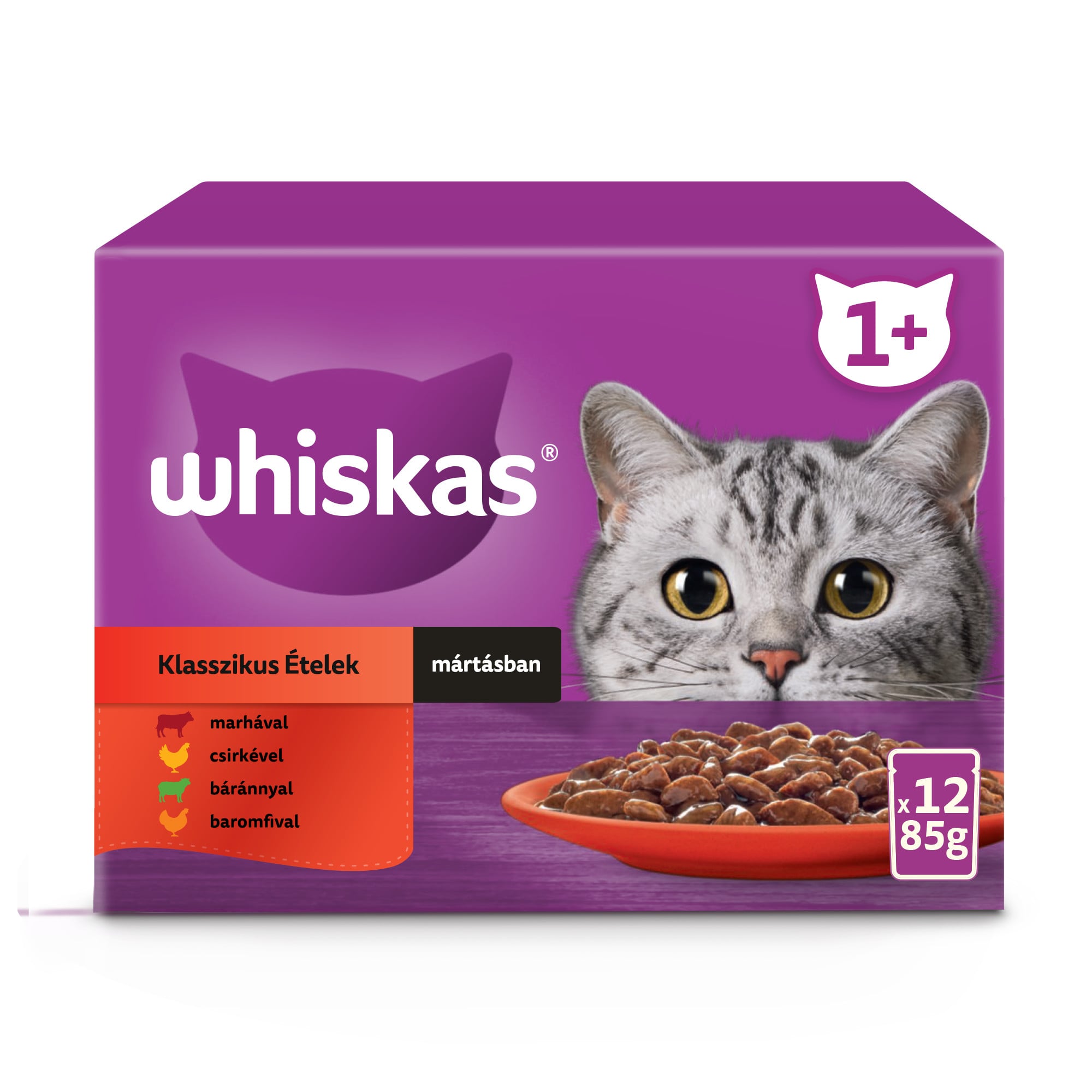 Whiskas alutasakos eledel klasszikus válogatás mártásban (12pack)