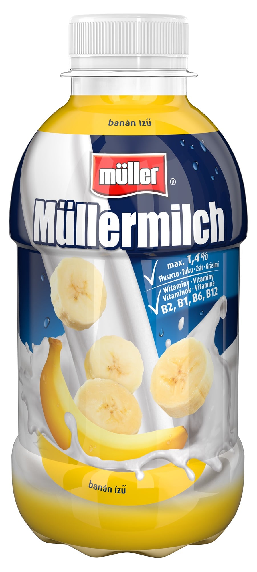 Müller Müllermilch Banán ízű zsírszegény tejital