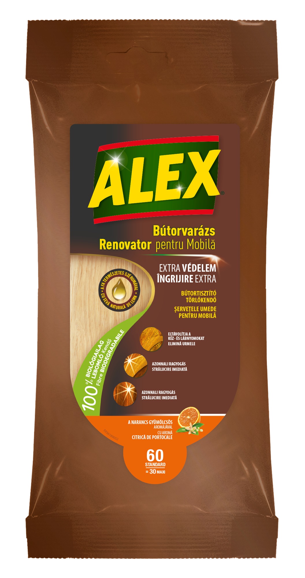 Alex bútortisztító törlőkendő