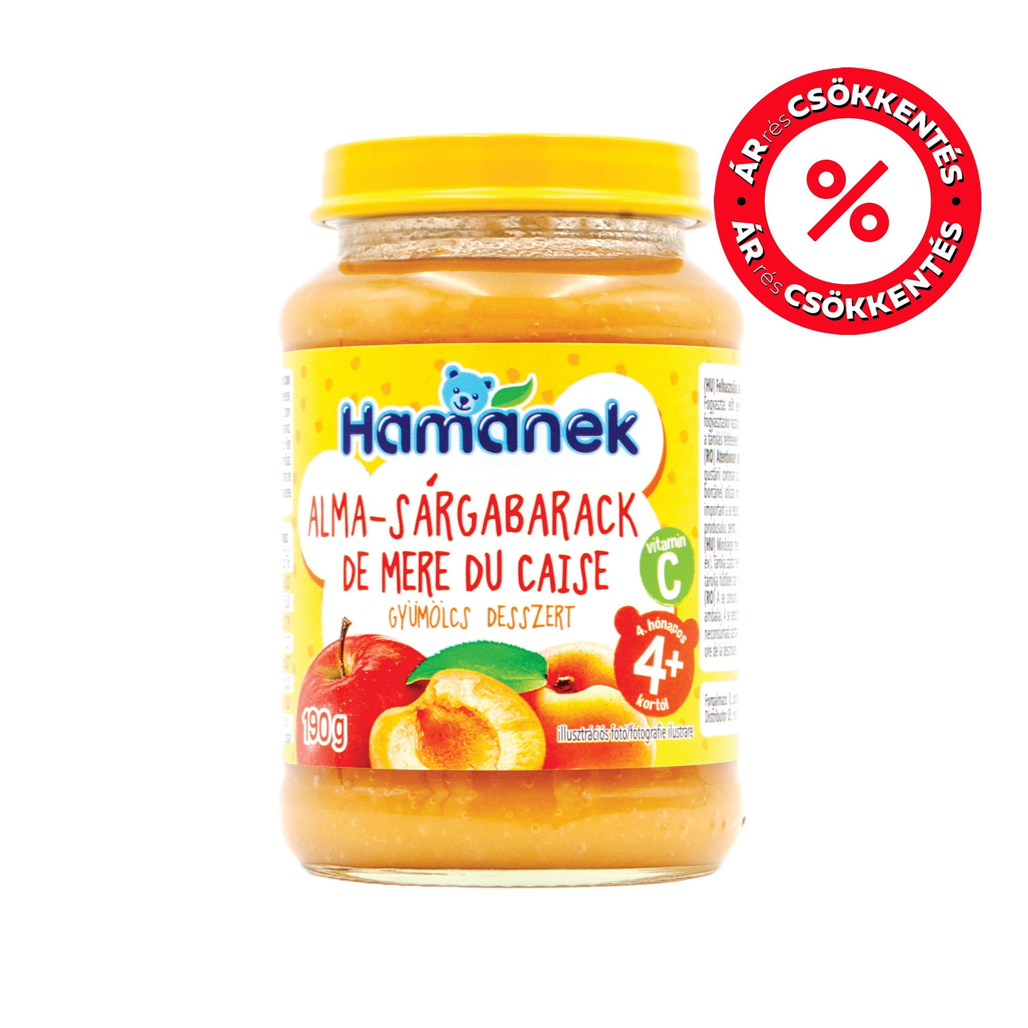 Hamánek desszert alma sárgabarack 4 hónapos kortól