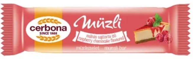 Cerbona málnás sajttorta szelet