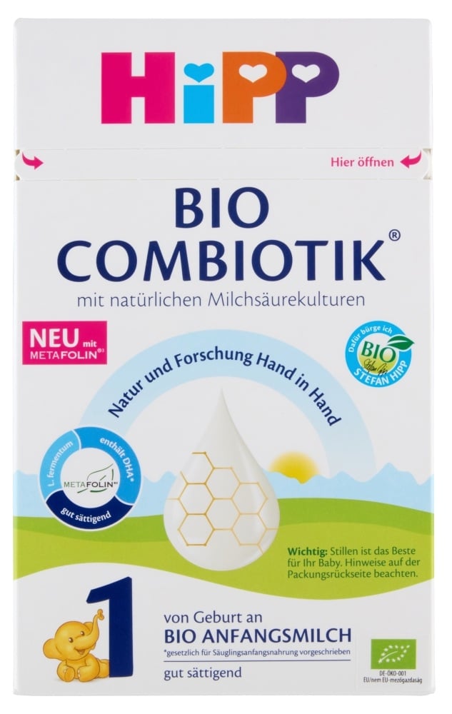 Hipp 1 BIO Combiotik tejalapú anyatej-helyettesítő tápszer, újszülött kortól