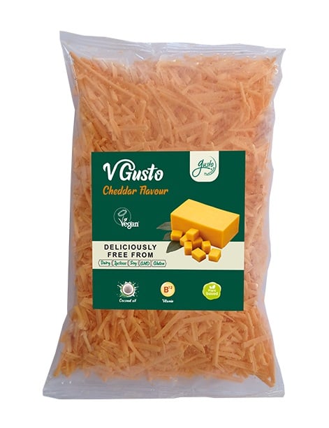 Gusto Vegan Cheddar ízű reszelt (hozzáadott B vitaminal)