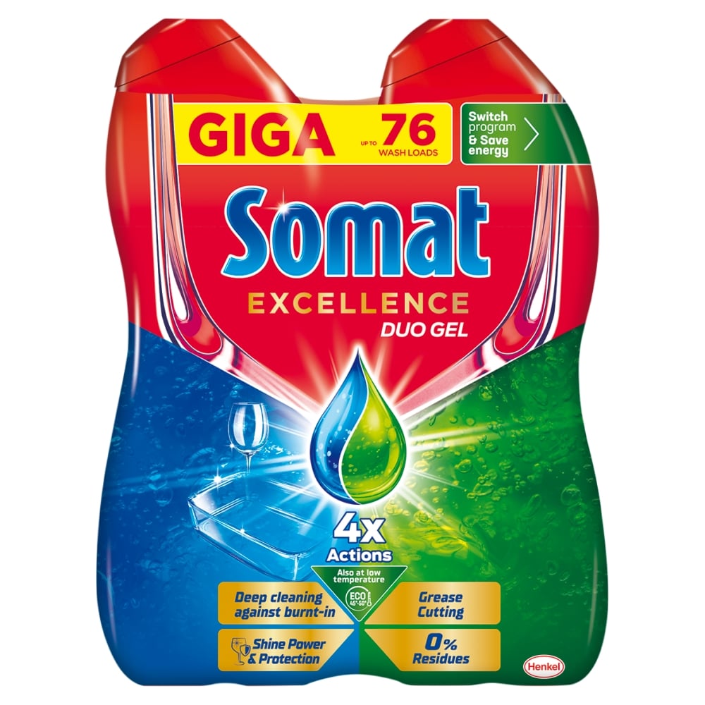 Somat Excellence DuoGel GreaseCutting mosogatógél 2x684ml 76 w