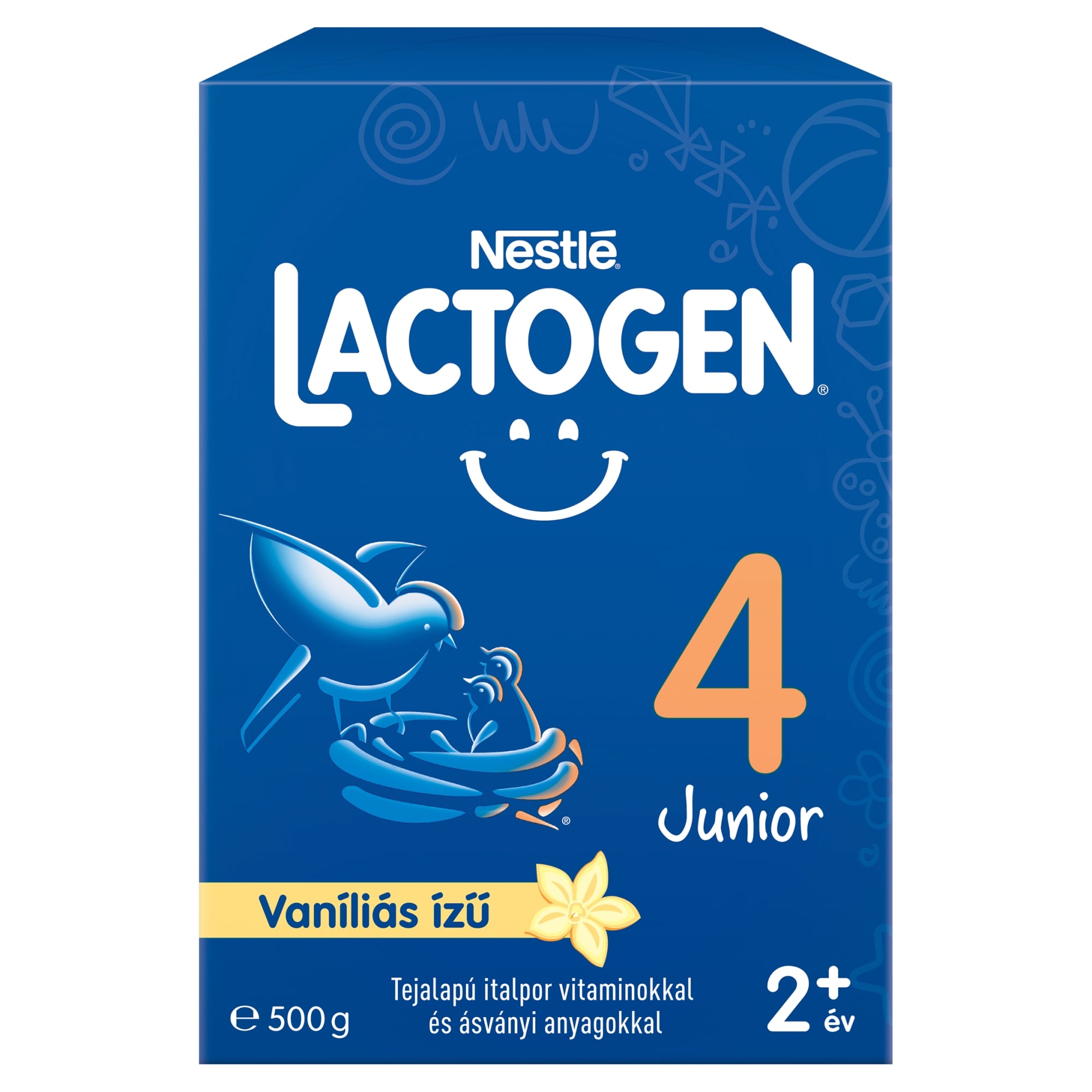 Lactogen 4 Junior Vaníliás ízű Tejalapú italpor vitaminokkal és ásványi anyagokkal   24 hónapos kortól 500 g