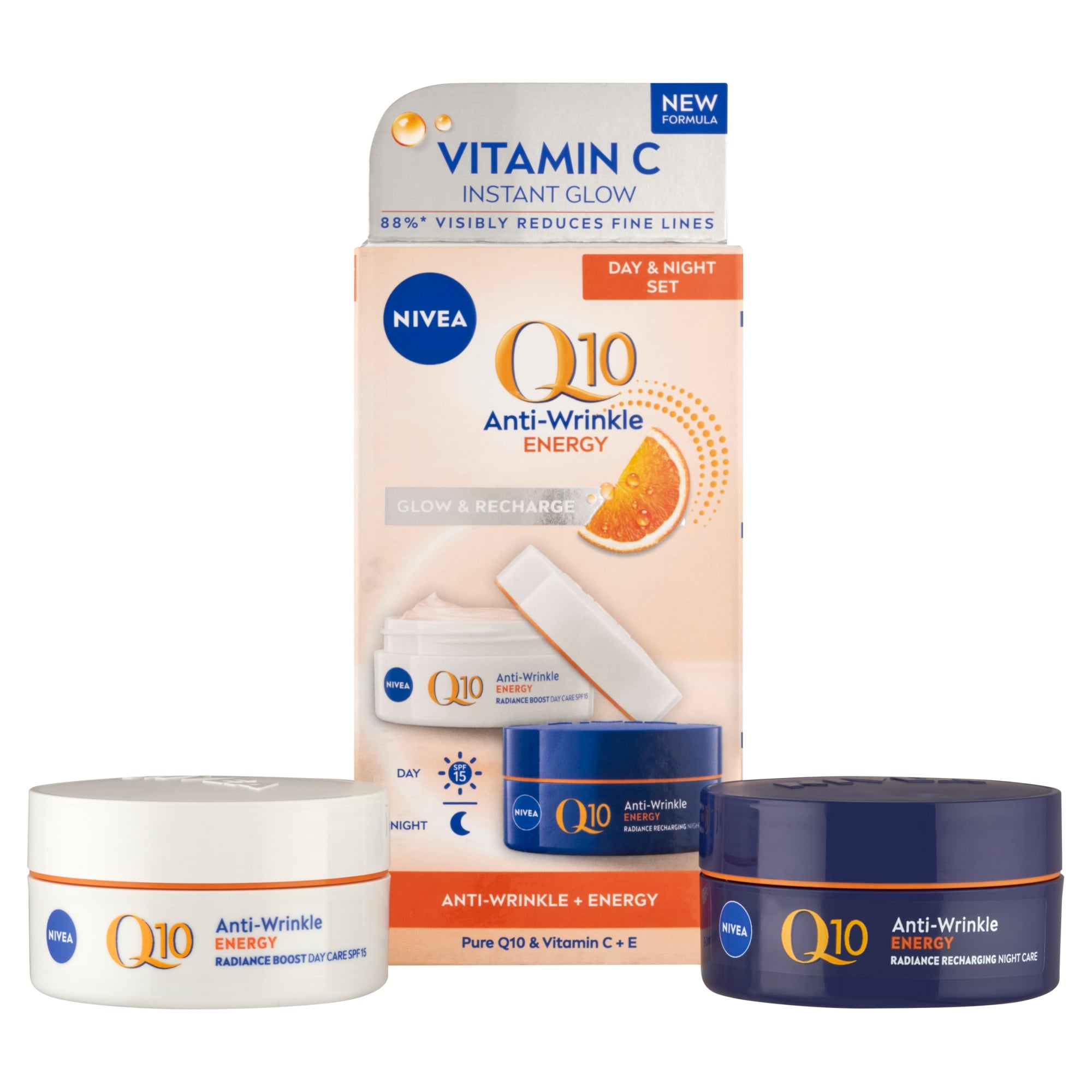 NIVEA Q10 Energy Ránctalanító Nappali + Éjszakai Arckrém Duopack
