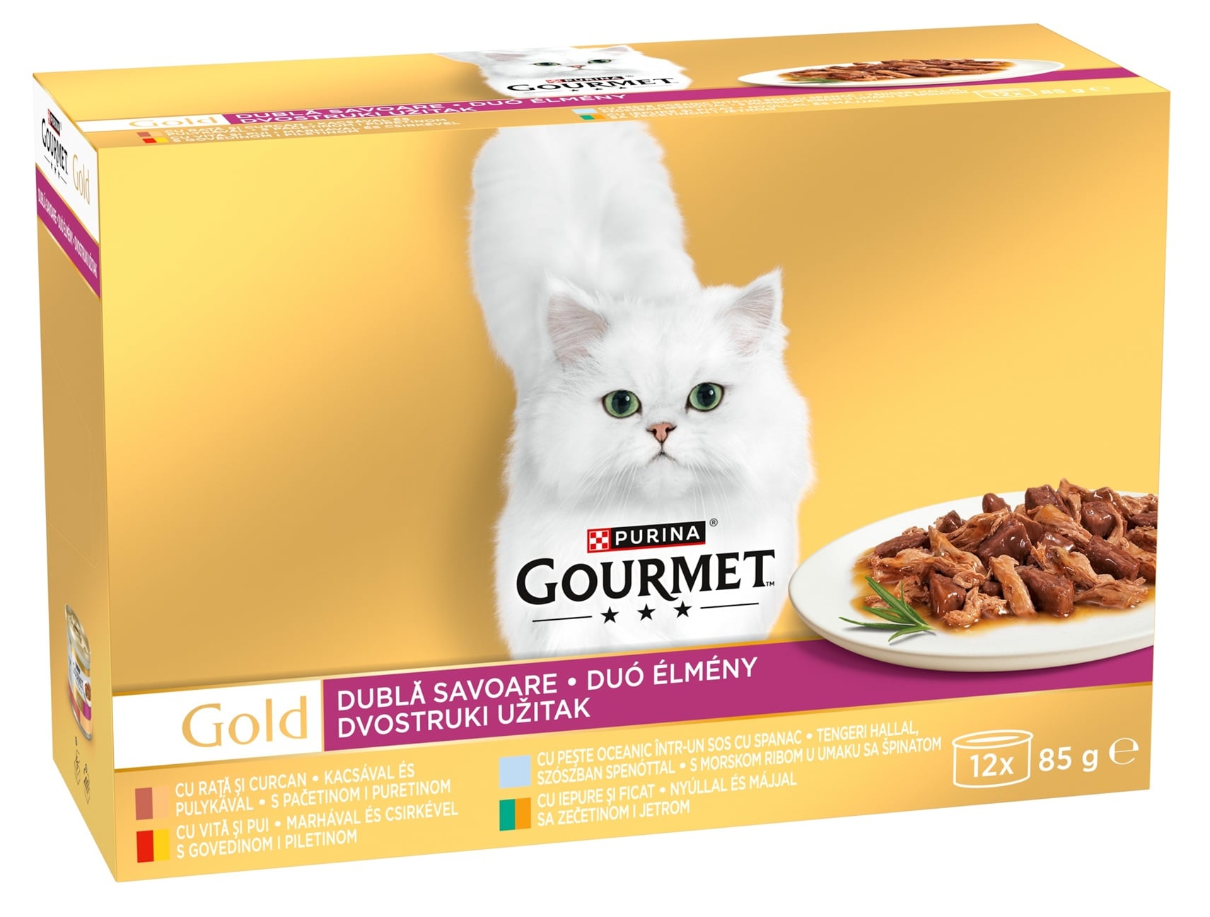 Gourmet Gold Duó élmény nedves macskaeledel (12x85g)