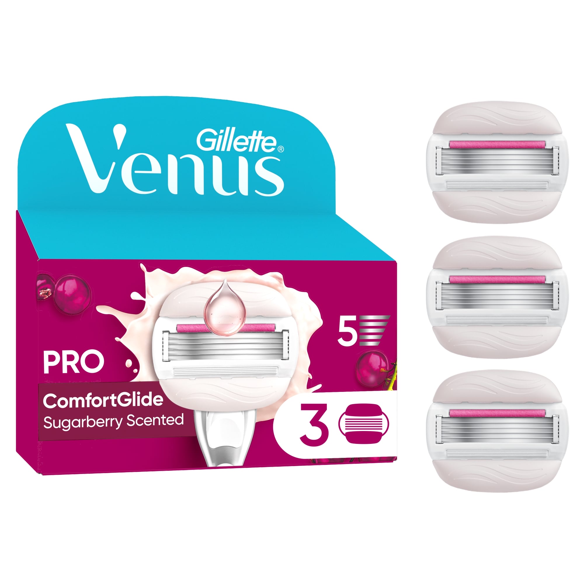 Gillette Venus ComfortGlide Miami Női Borotvabetét Sugarberry Illattal