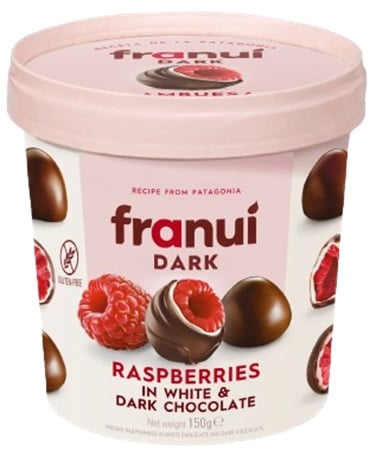 FranuÍ - friss málna fehér és étcsokoládéval bevonva
