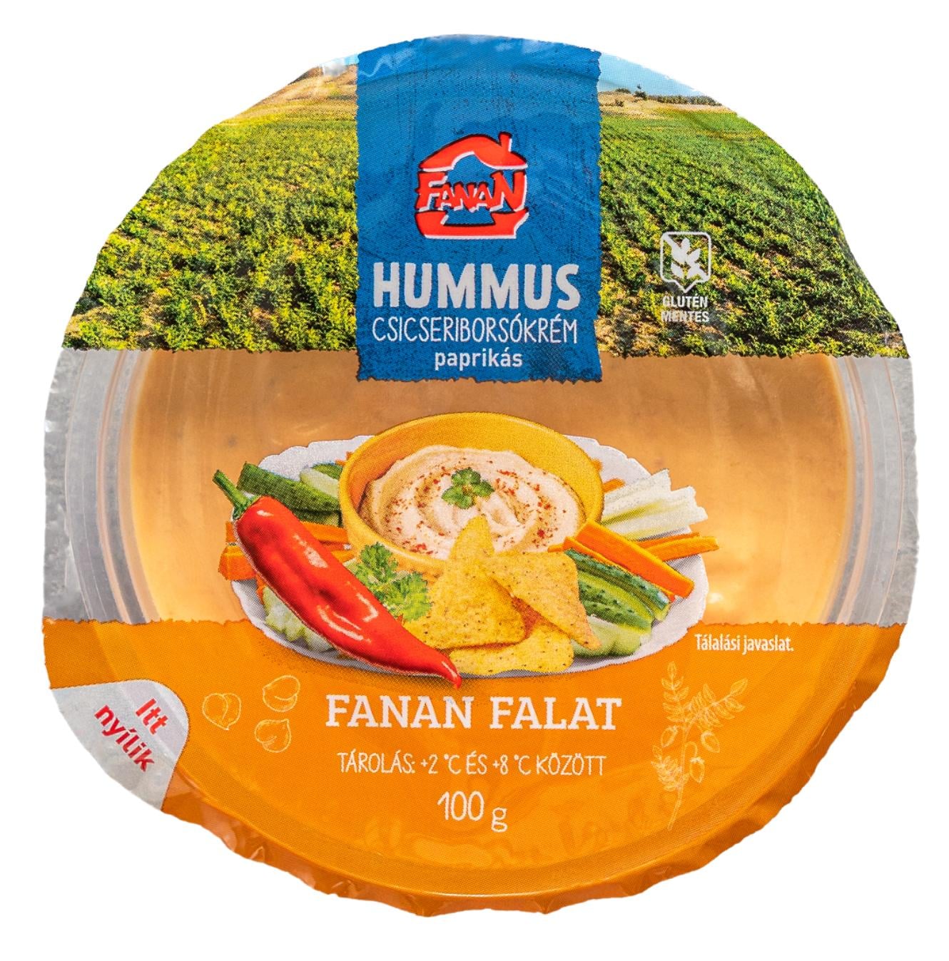 Fanan Falat Hummus Sült paprikás