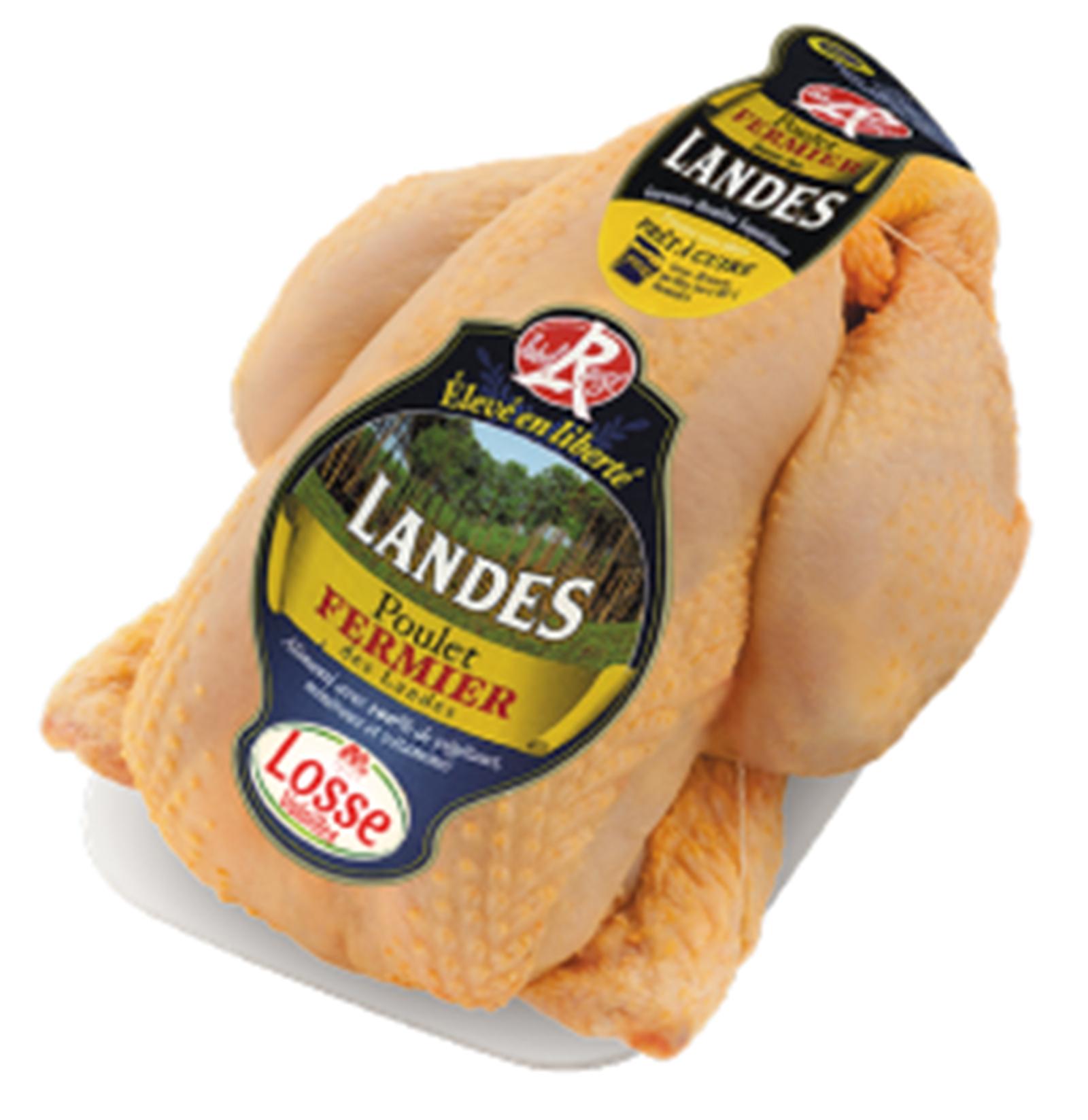 Les Landes szabadtartású sárga csirke, egész (Label Rouge)