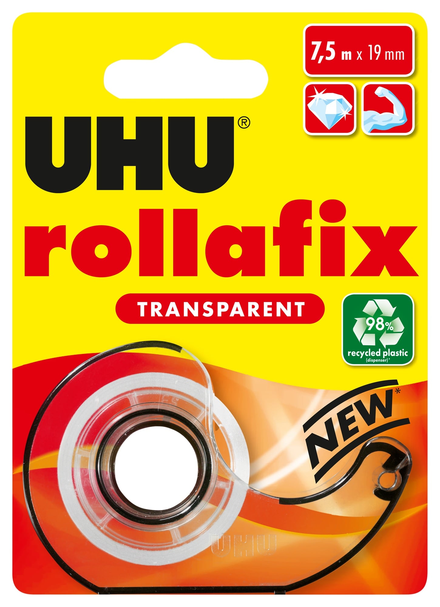 UHU Rollafix átlátszó ragasztószalag adagolóval