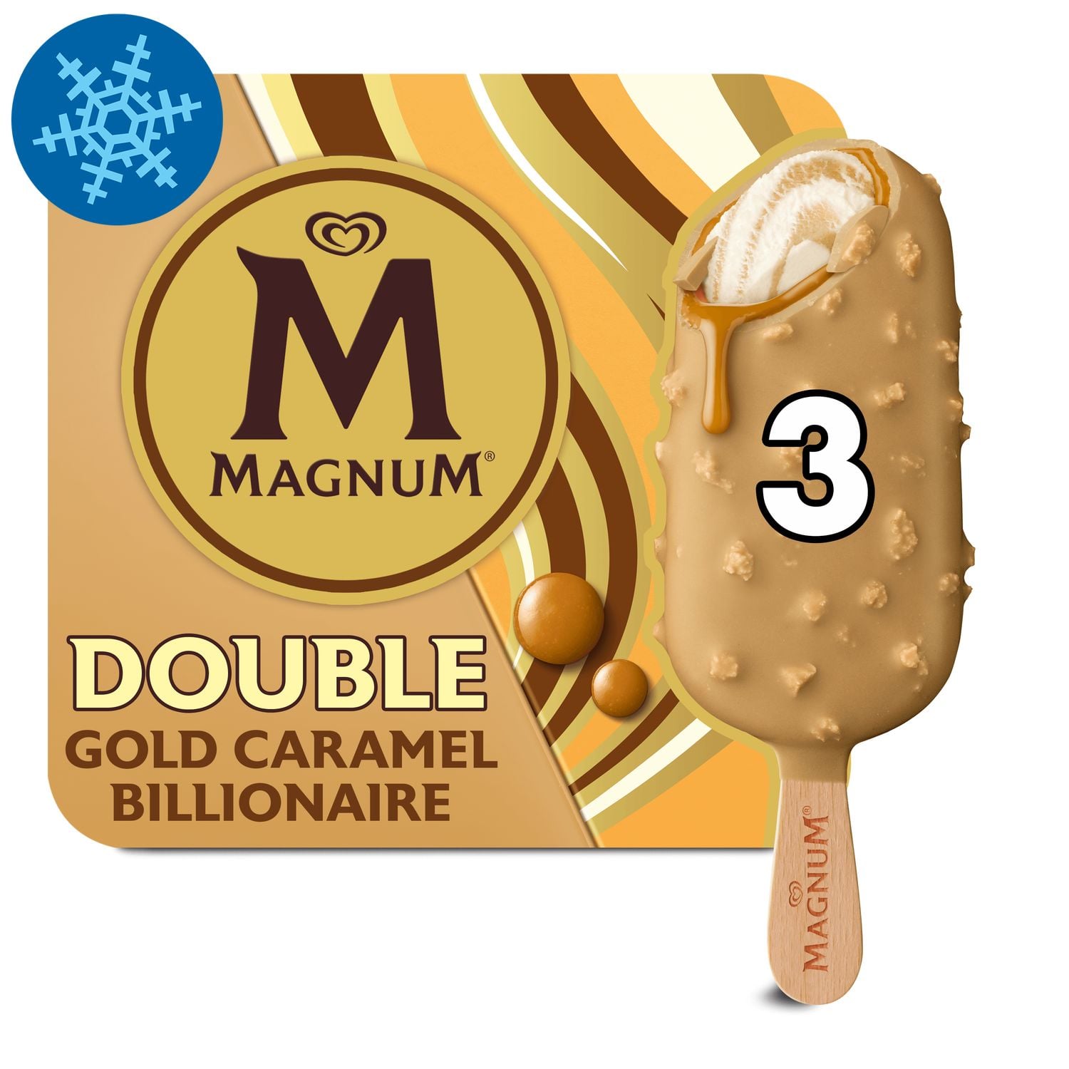 Magnum Multipack Jégkrém Dupla Gold Karamell Billionaire 3x85ml