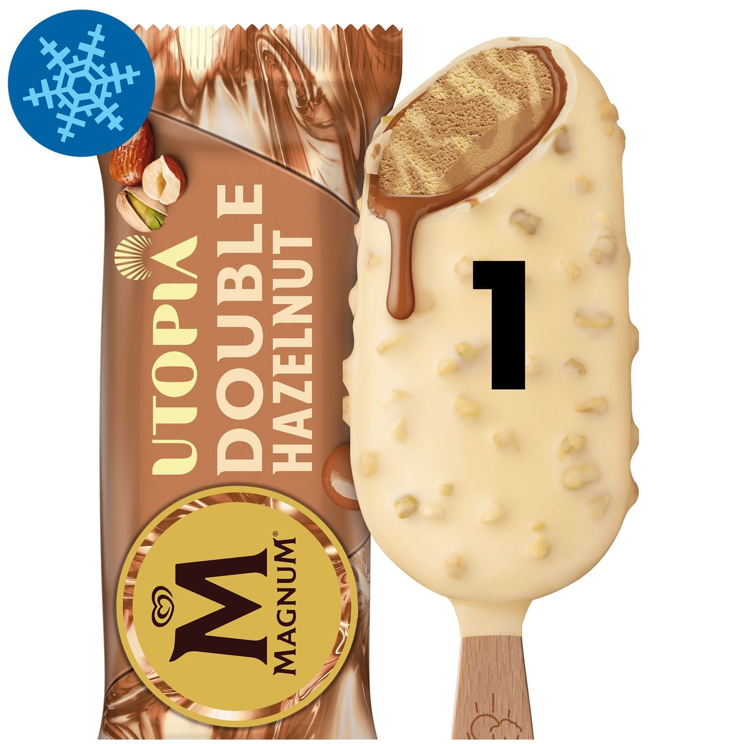 Magnum Pálcikás Jégkrém Dupla Mogyoró