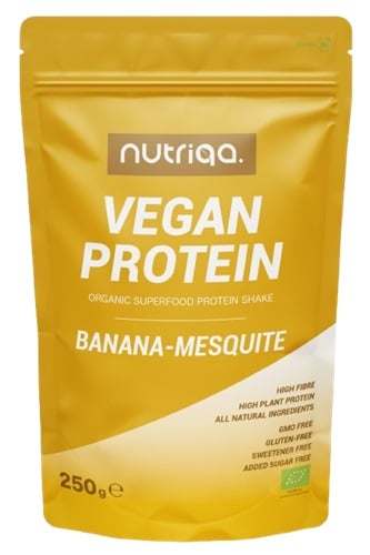 NUTRIQA Organic vegán banán-mesquite protein shake