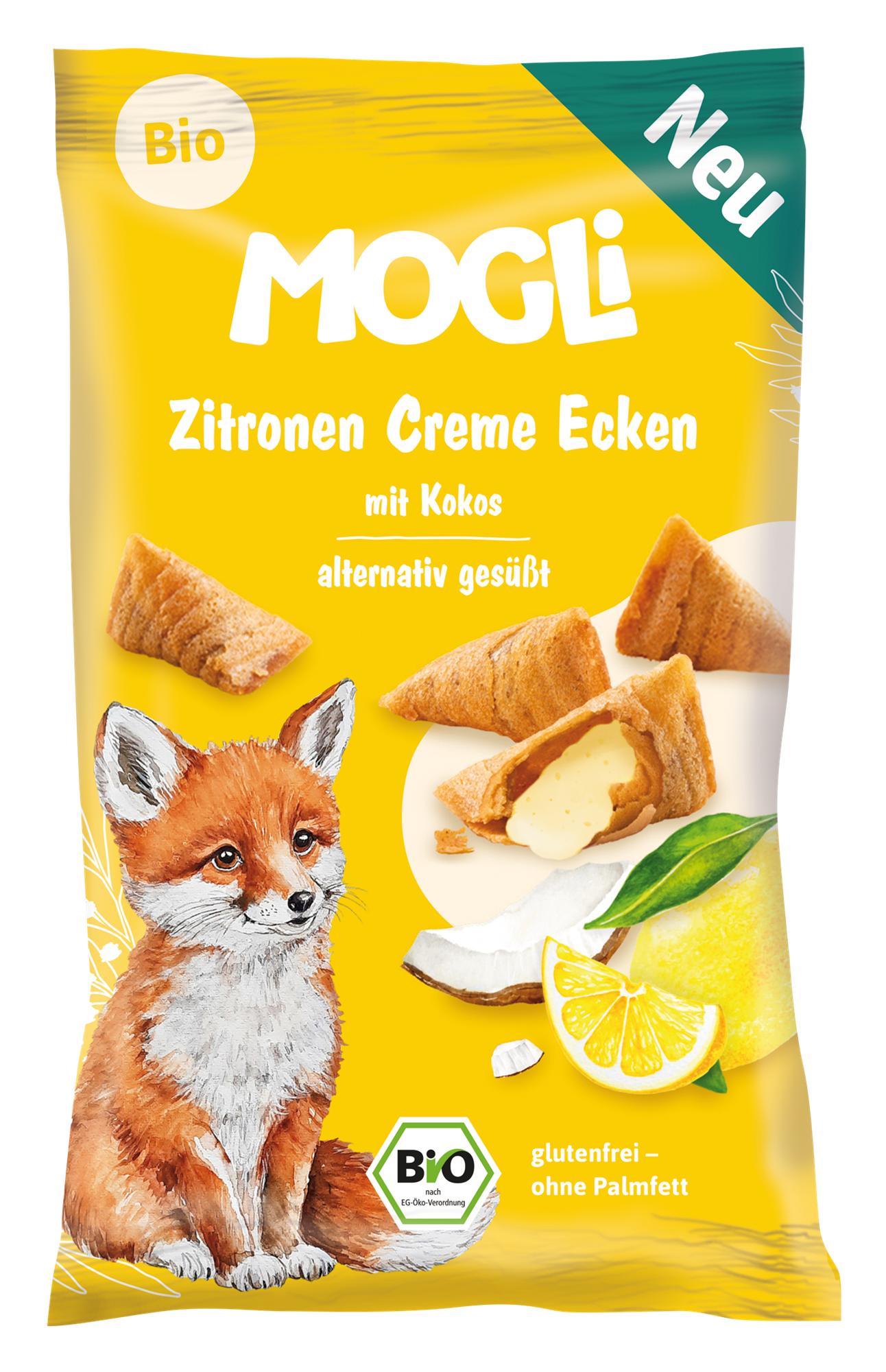 Mogli bio Zitronen Creme Ecken citromos kókuszos krémes sarkocskák