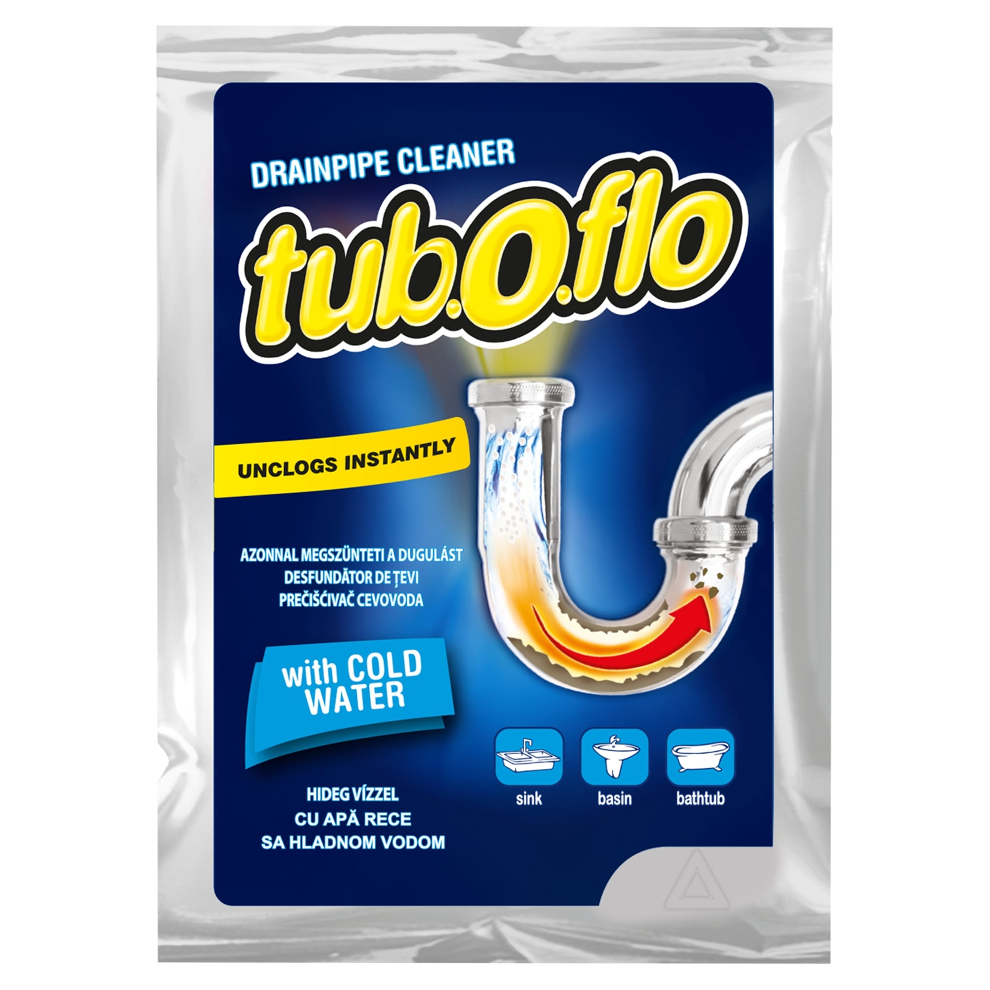 Tuboflo Lefolyótisztító Granulátom Hideg Vízzel