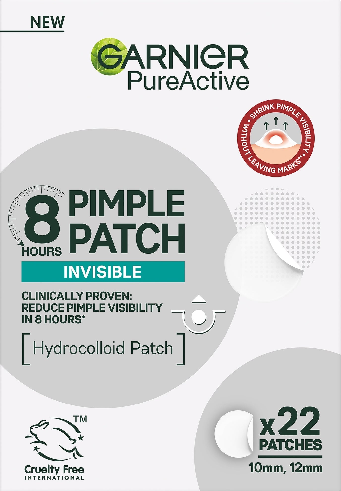 Garnier Pure Active Pimple patch láthatatlan pattanás tapasz BHA-val