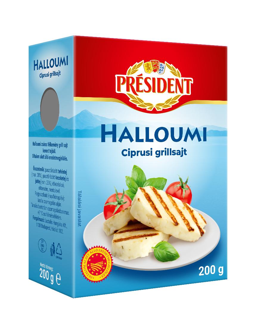 President Halloumi zsíros félkemény grill sajt