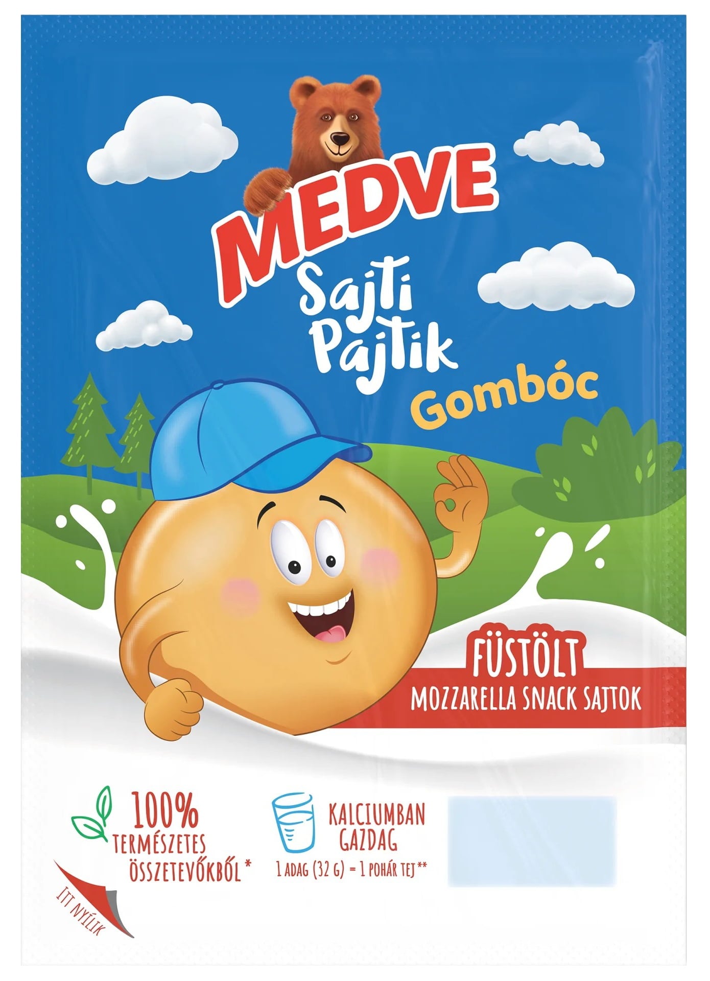 Medve Sajti Pajtik Gombóc - füstölt mozzarella snack sajt