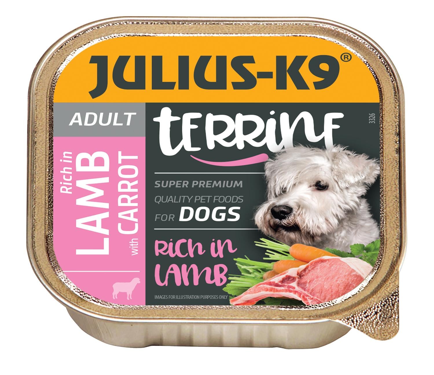 Julius K-9 Dog alutálkás nedveseledel felnőtt kutyáknak, bárány-sárgarépa