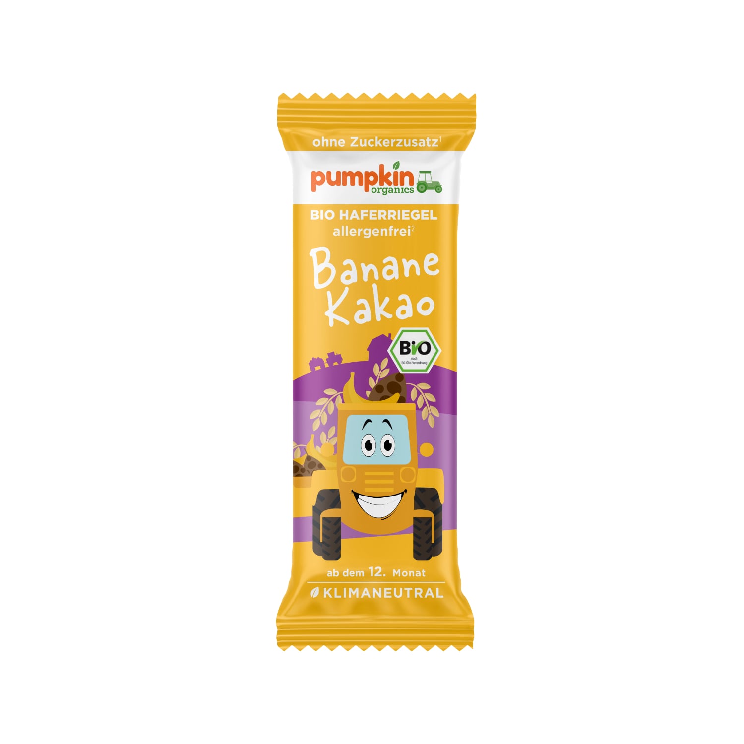 Pumpkin Organics Bio Banános kakaós zabszelet 12 hónapos kortól