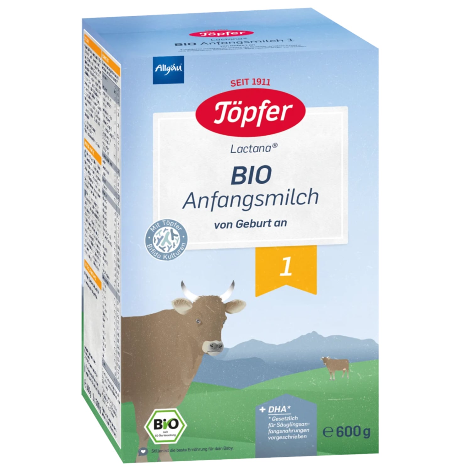 Töpfer 1 Bio Tehéntej alapú anyatej-helyettesítő tápszer 0 hónapos kortól