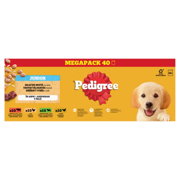Pedigree alutasakos kutyaeledel Junior Mix (40x100g)