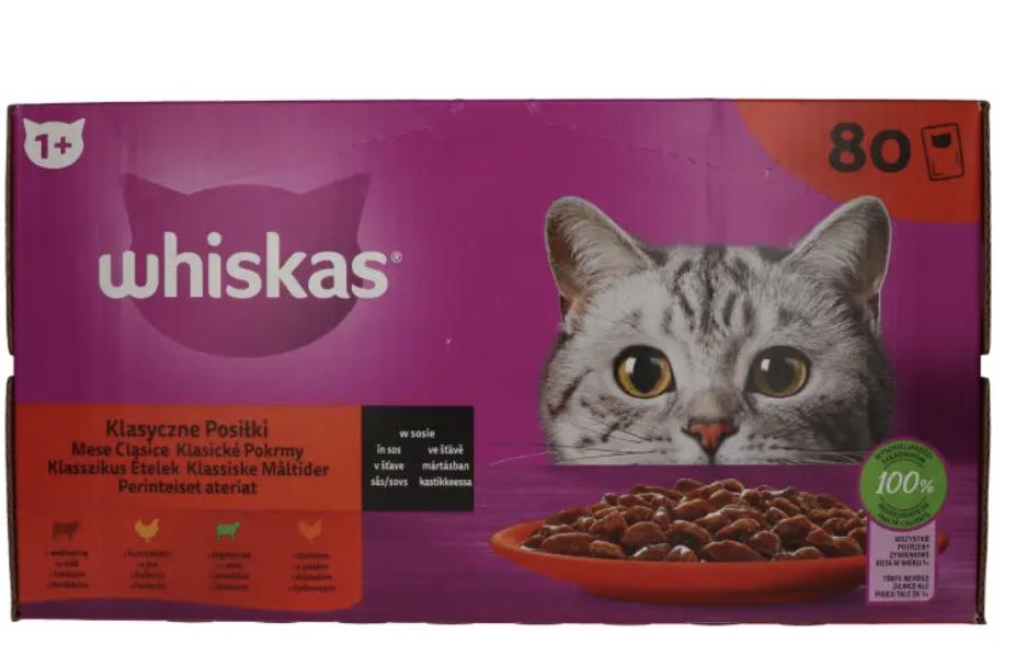 Whiskas alutasak klasszikus válogatás (80x85g)