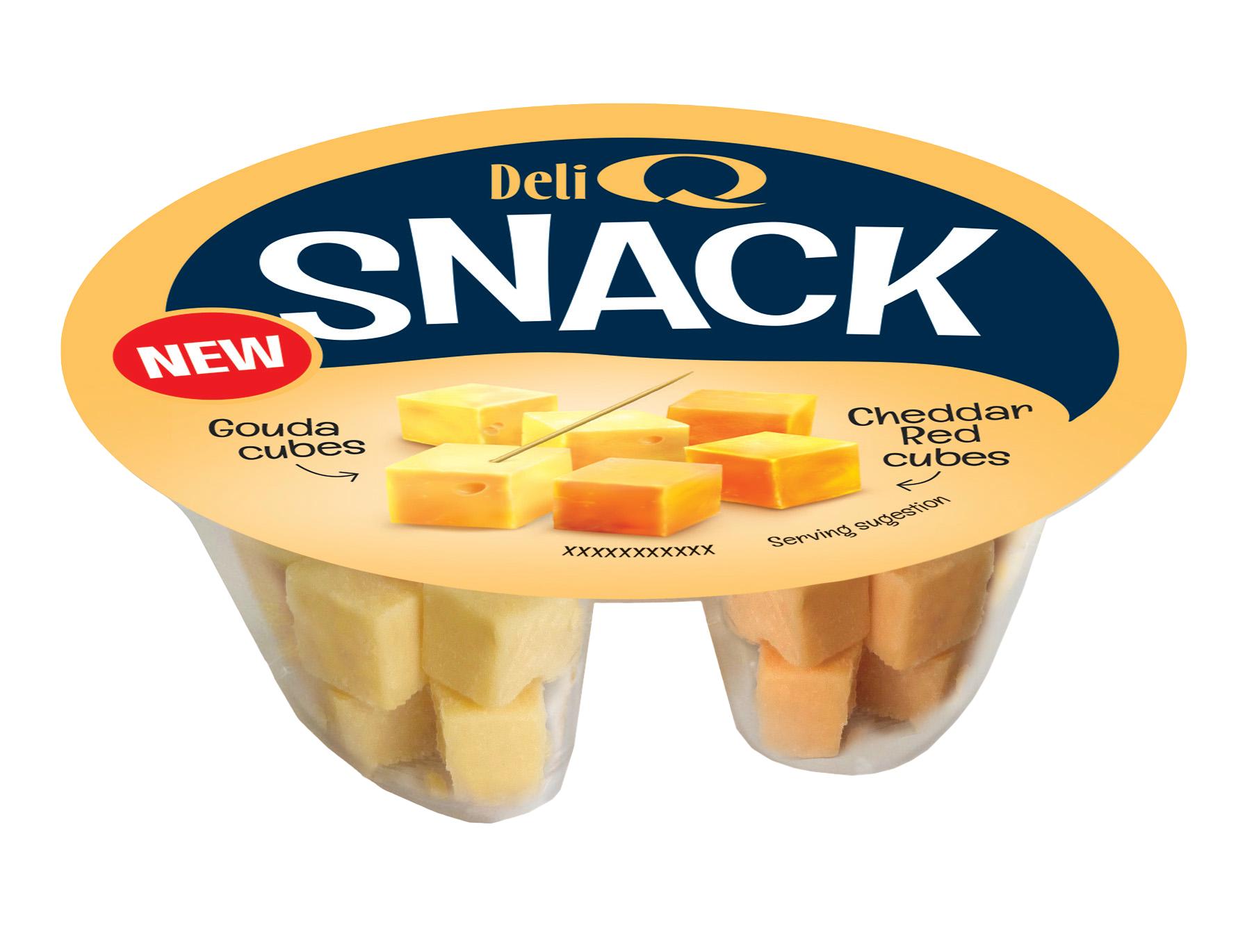Deli Q Snack Gouda és red cheddar kockák