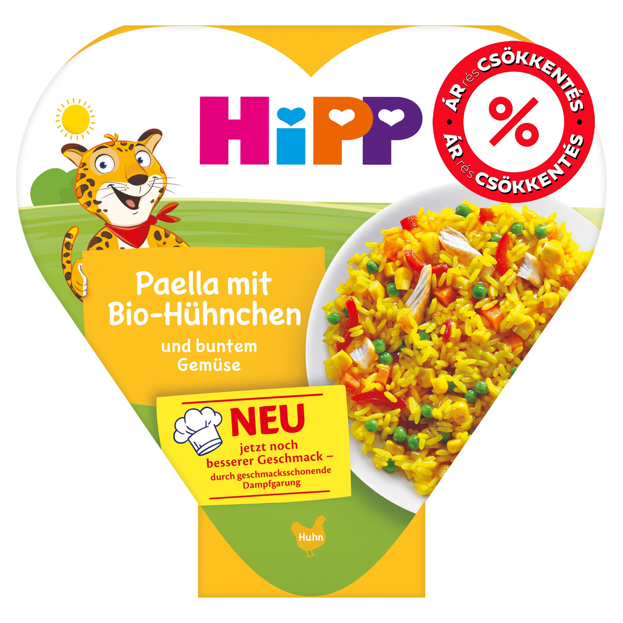 Hipp BIO Paella csirkével és színes zöldségekkel, 1 éves kortól