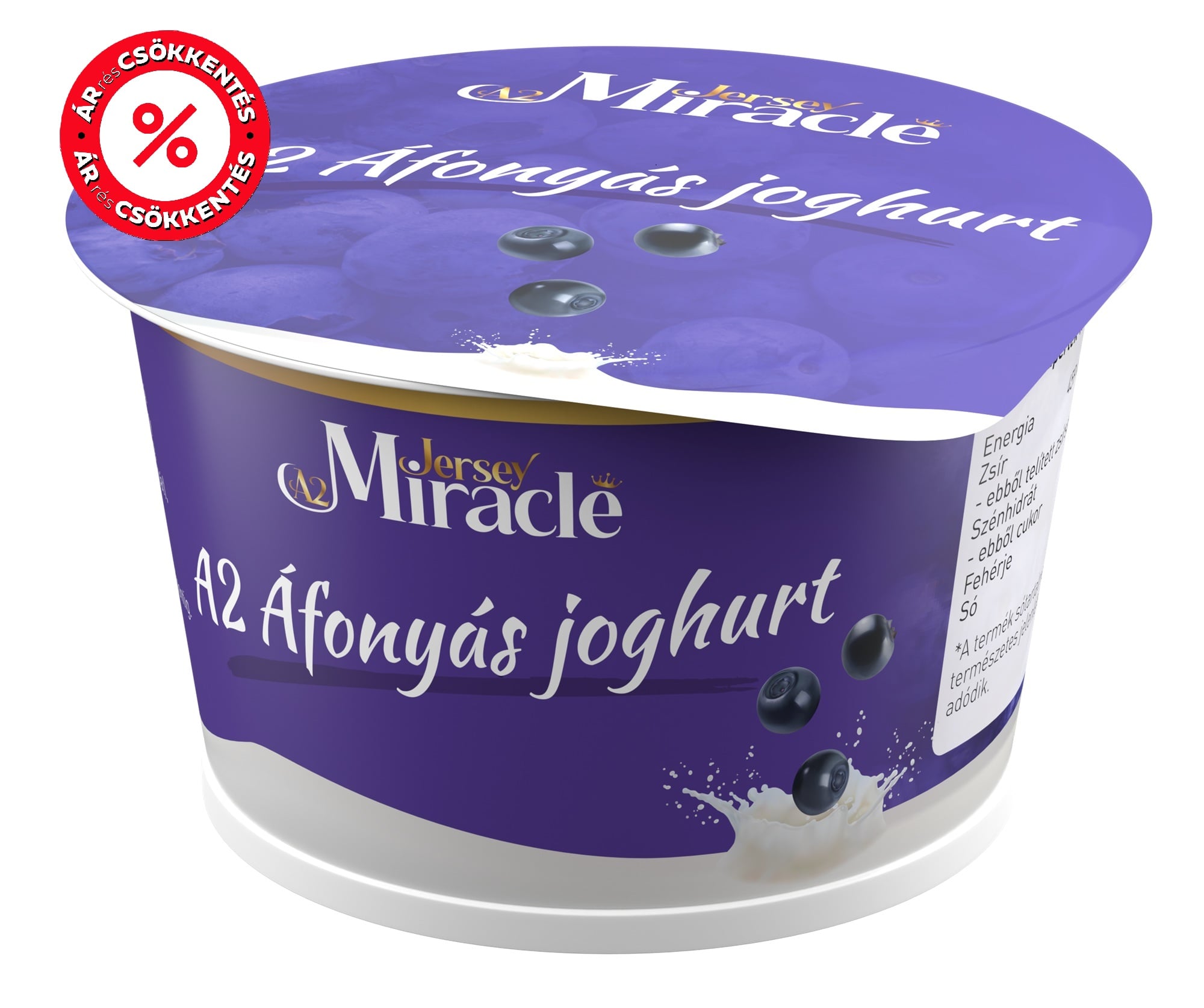Jersey Miracle A2 gyümölcsjoghurt áfonyás
