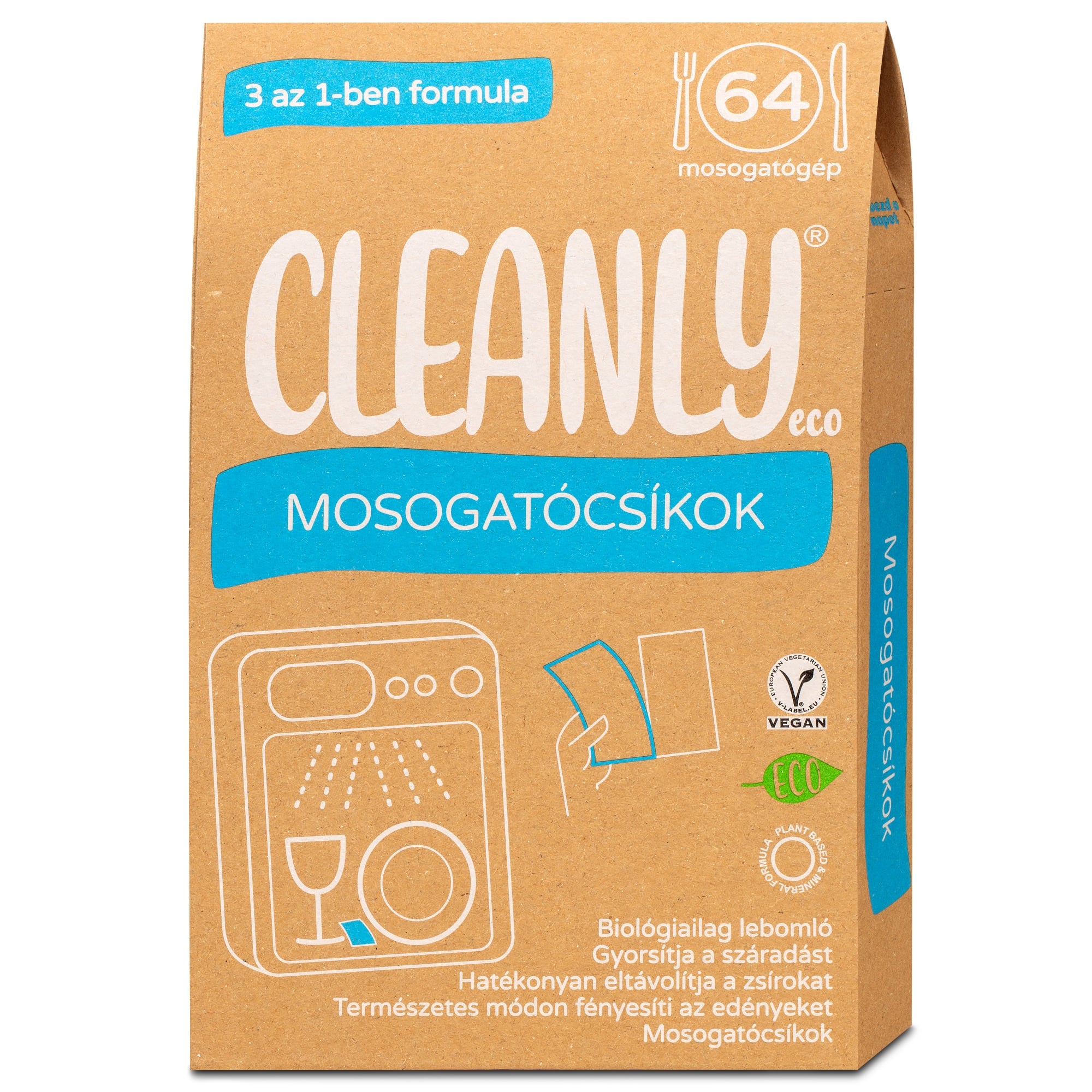 Cleanly Eco Mosogatócsíkok 3 az 1-ben formula