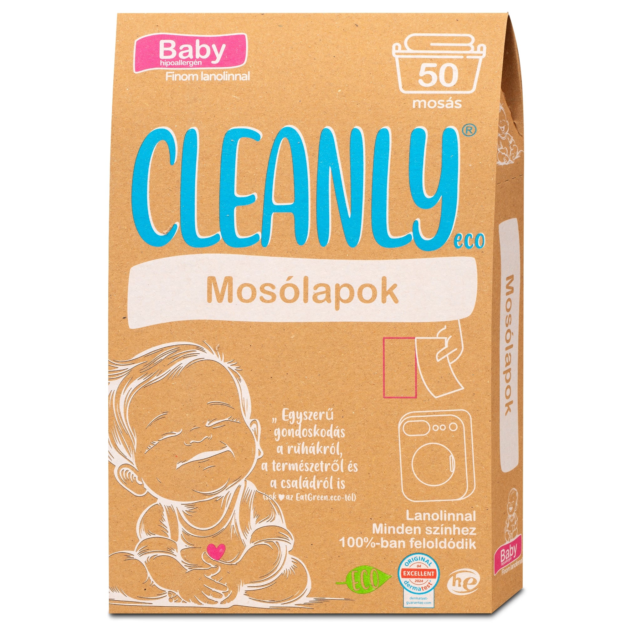 Cleanly Eco Mosólapok Baby Lanolinnal