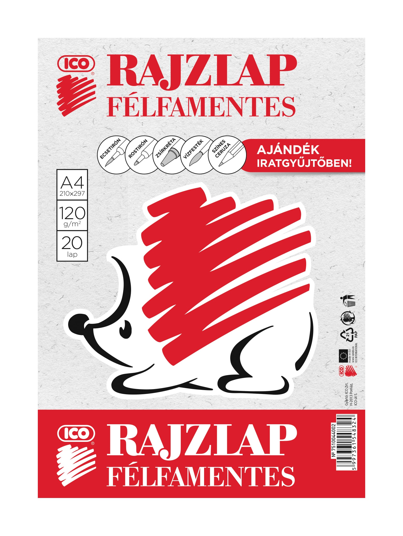 Süni Rajzlap Félfamentes 20 Lap A/4