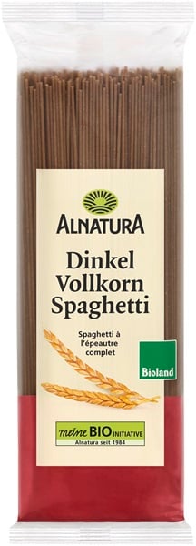 Alnatura Bio Spagetti Tészta tönköly teljes kiőrlésű lisztből