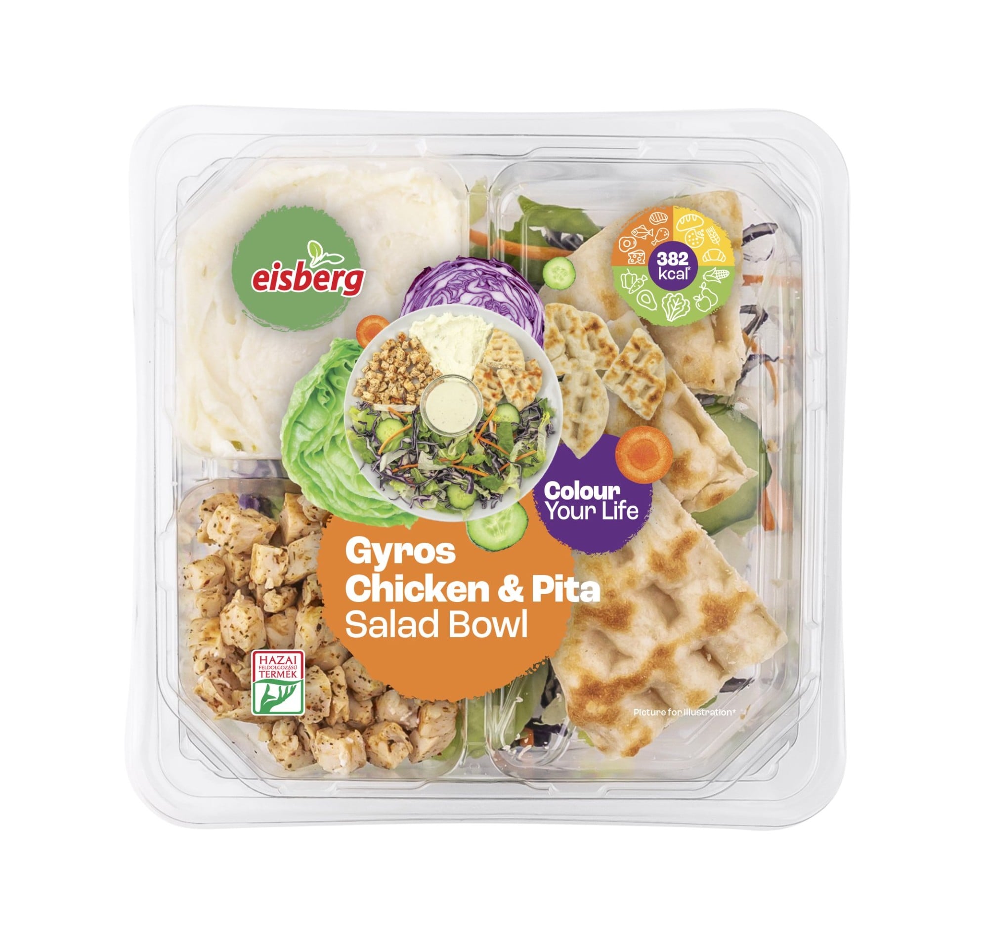 Eisberg Gyros Chicken & Pita Salad Bowl 260g