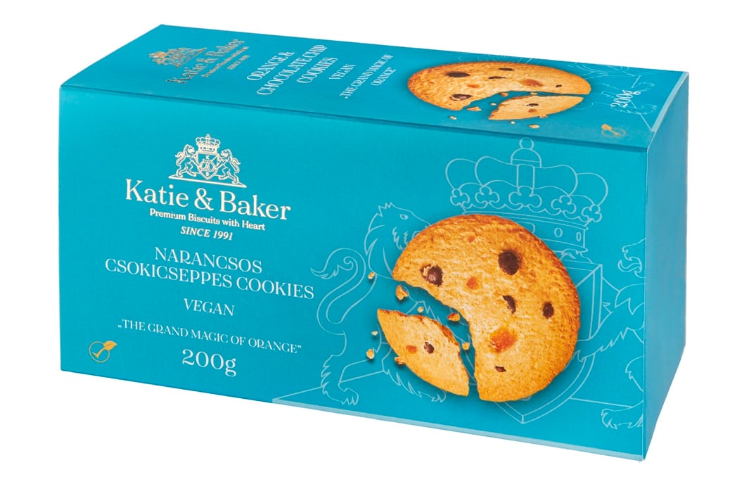 Katie&Baker vegán narancsos csokicseppes keksz