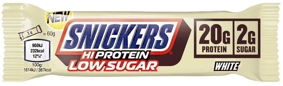 Snickers White High Protein alacsony cukortartalmú szelet