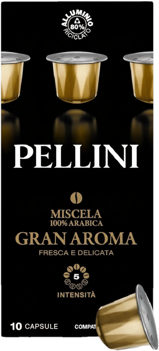 PELLINI Gran Aroma Nespresso kompatibilis aluminium kávékapszula