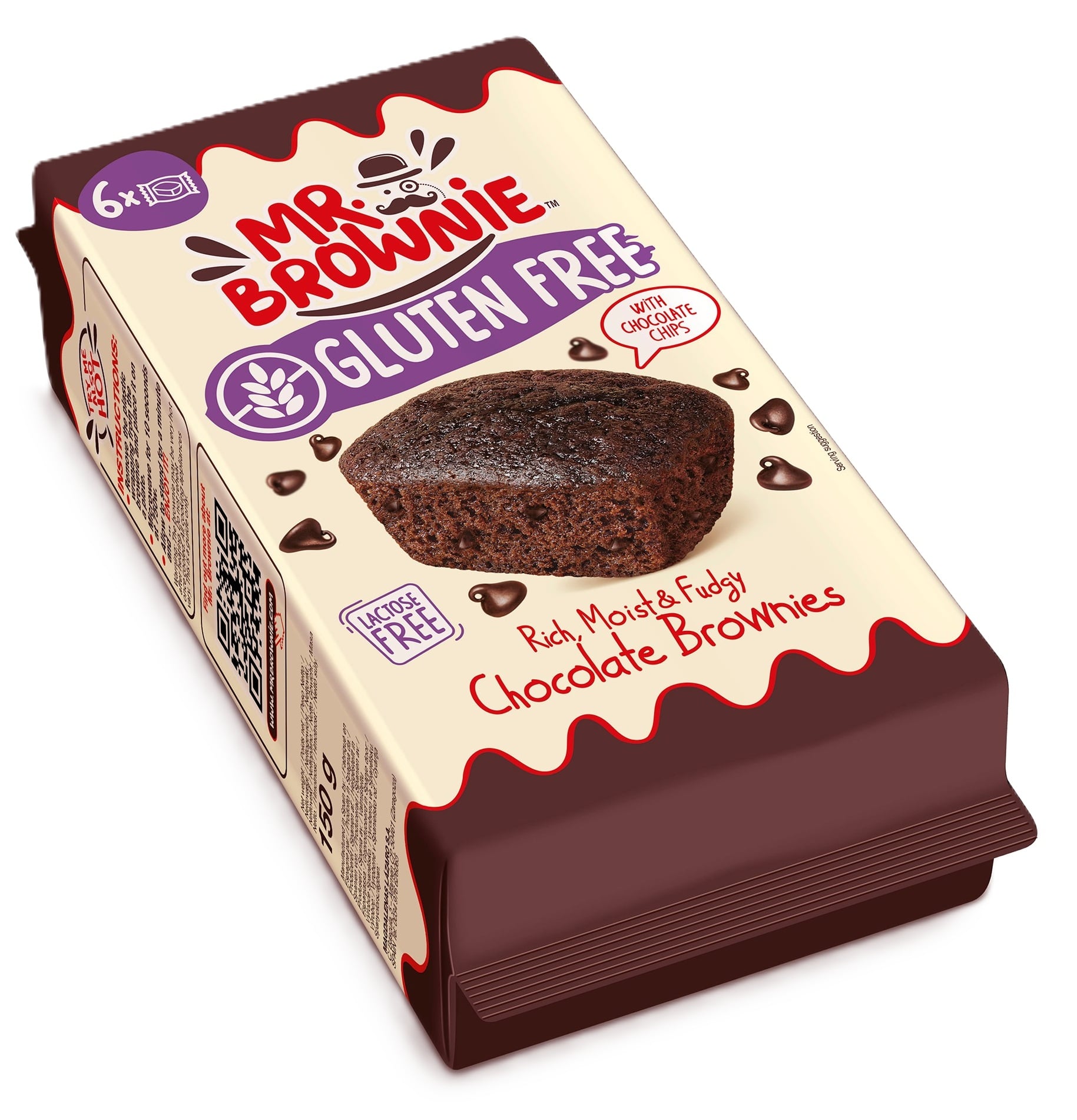 Mr. Brownie Gluténmentes brownie belga csokoládé darabokkal