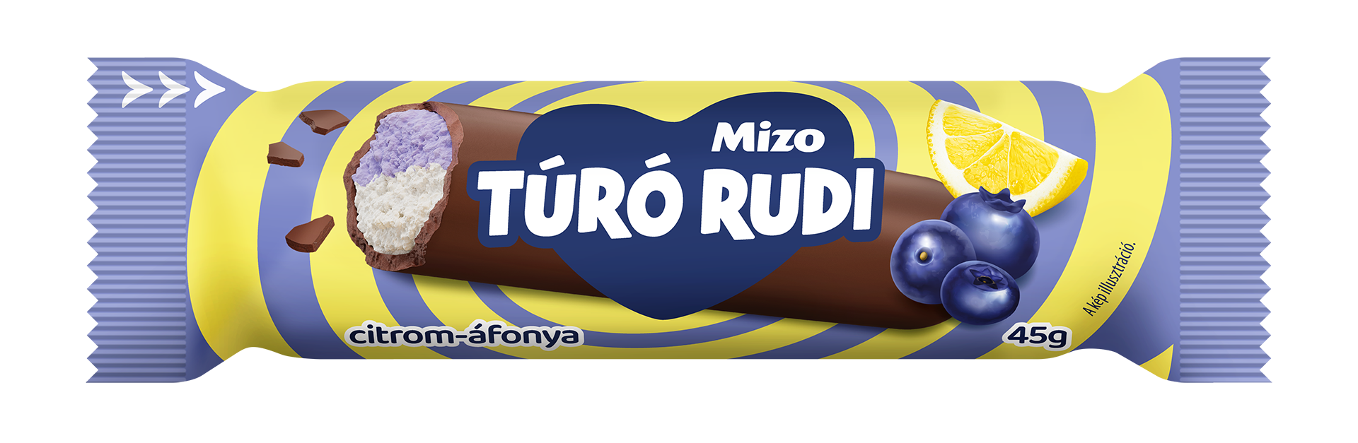 Mizo Túró Rudi Citrom–Áfonya ízű kakaós bevonattal