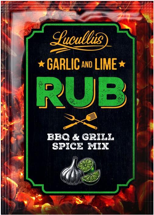 Lucullus RUB BBQ & Grill Fűszerkeverék GARLIC AND LIME