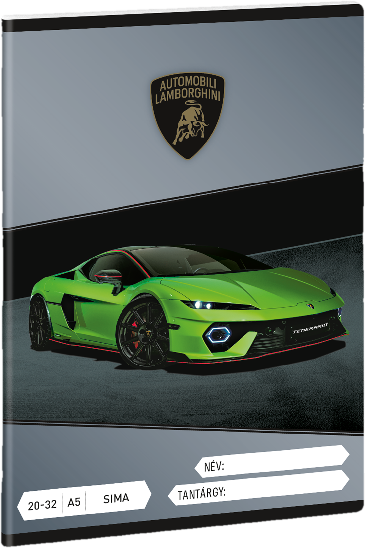 Ars Una 2032, sima A/5 füzet Lamborghini (5522)