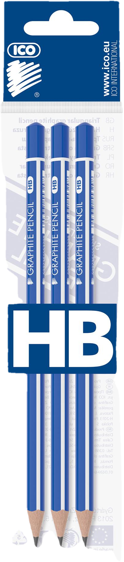 ICO Signetta Design Grafitceruza Háromszögletű HB 3db/csomag