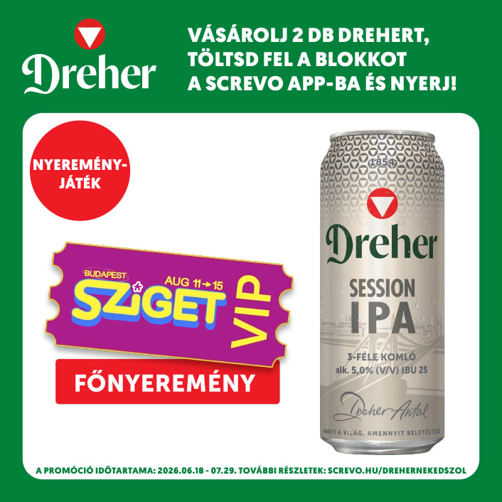 Dreher Session IPA felsőerjesztésű minőségi világos sör 5,0%