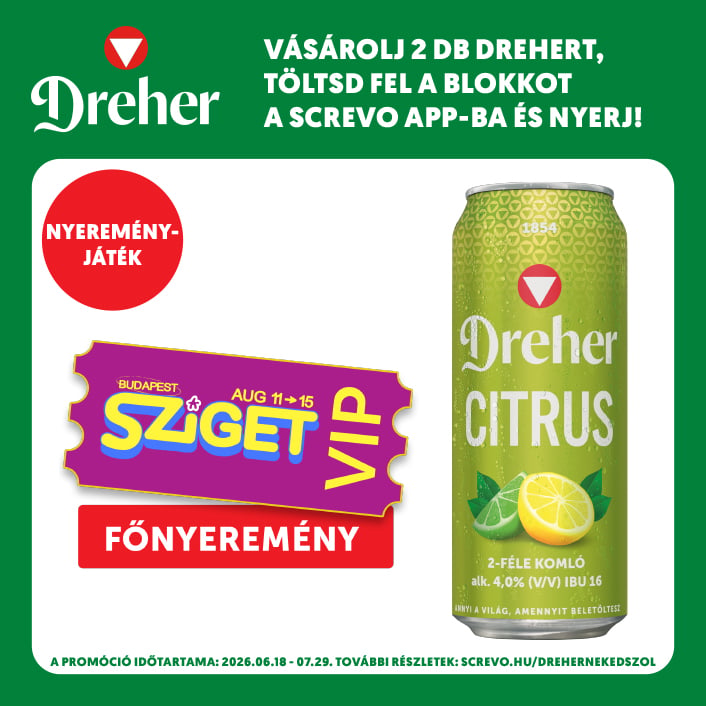 Dreher Citrus világos sör és citrusízű ital keveréke 4,0%